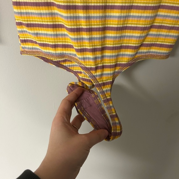 Free People Put A Stripe On It Long Sleeve Bodysuit - Picture 3 of 4